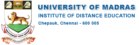 Institute Of Distance Education University Of Madras