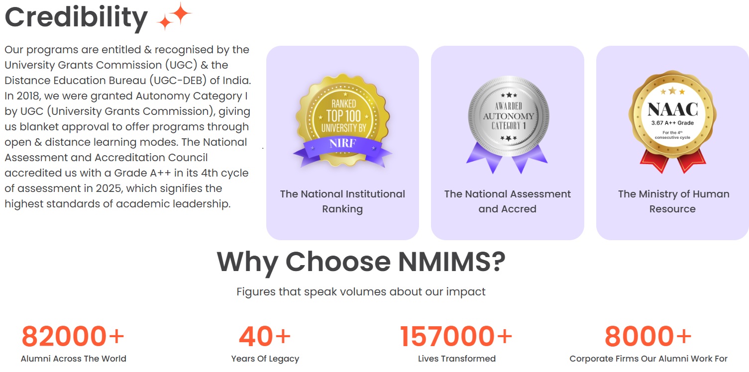 Why Choose NMIMS CDOE for Online MBA