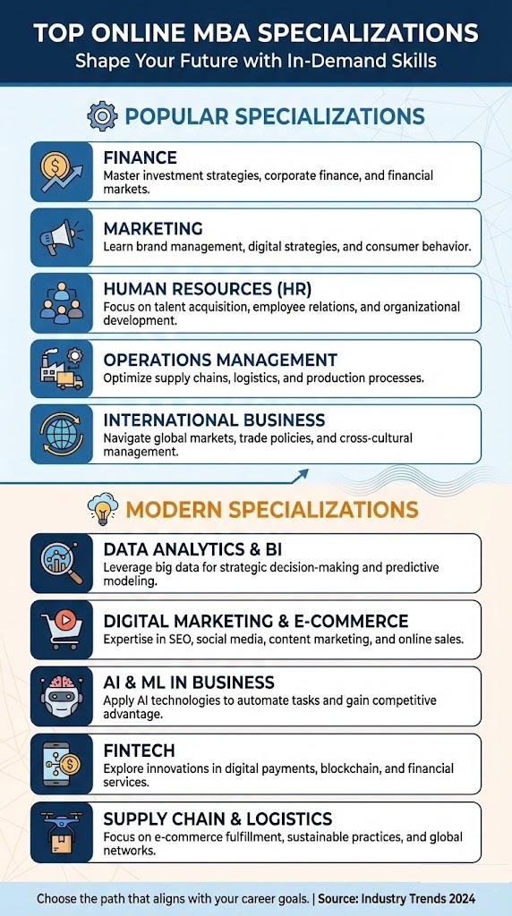 In-Demand Online MBA Specializations